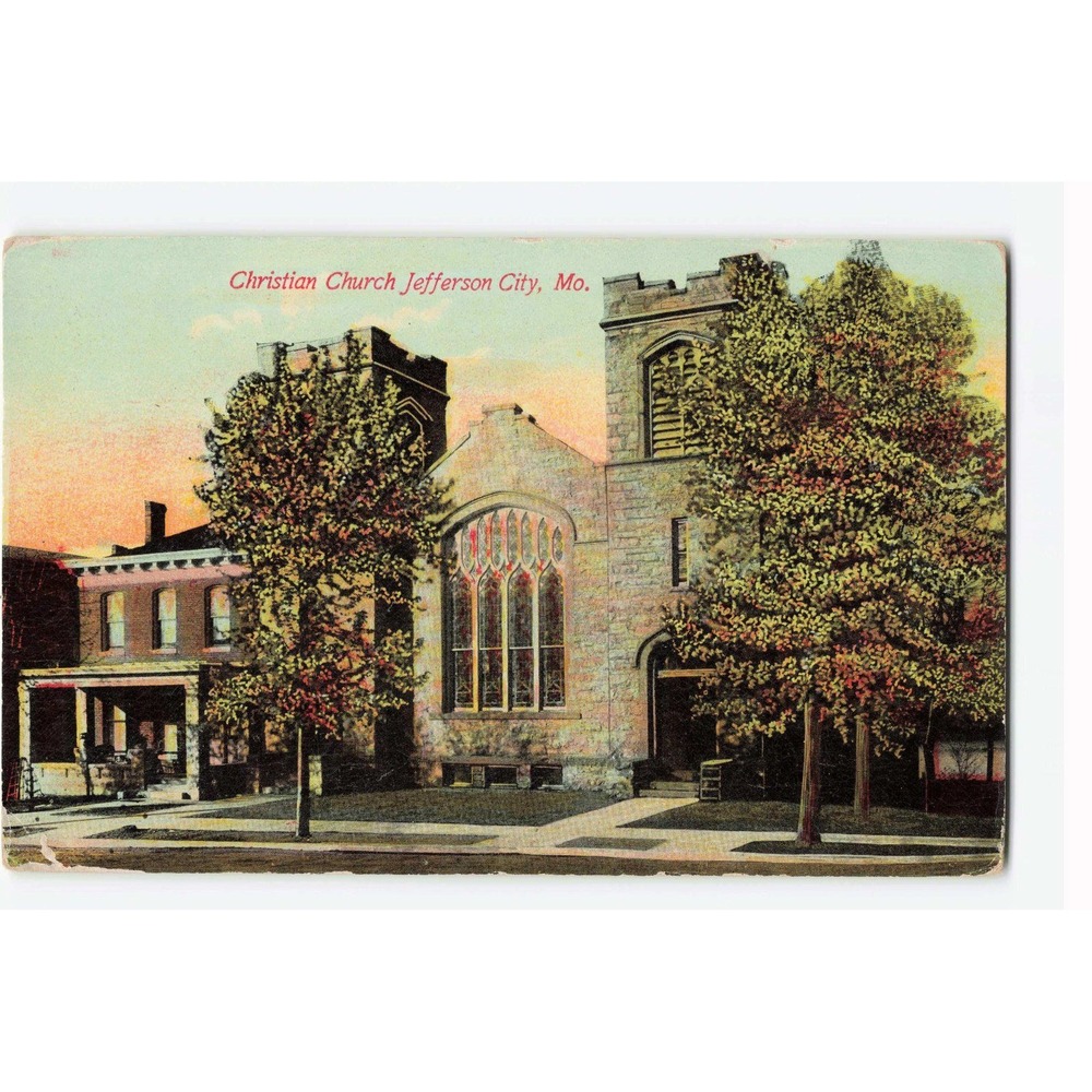 Vintage 1911 Christian Church Jefferson City Missouri Postcard Acmegraph Co